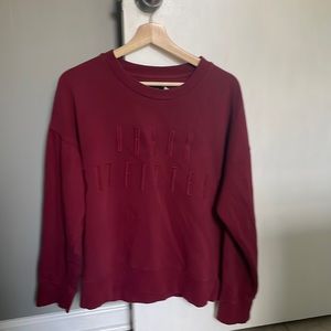Red Urban Outfitters Crew Neck Sweatshirt